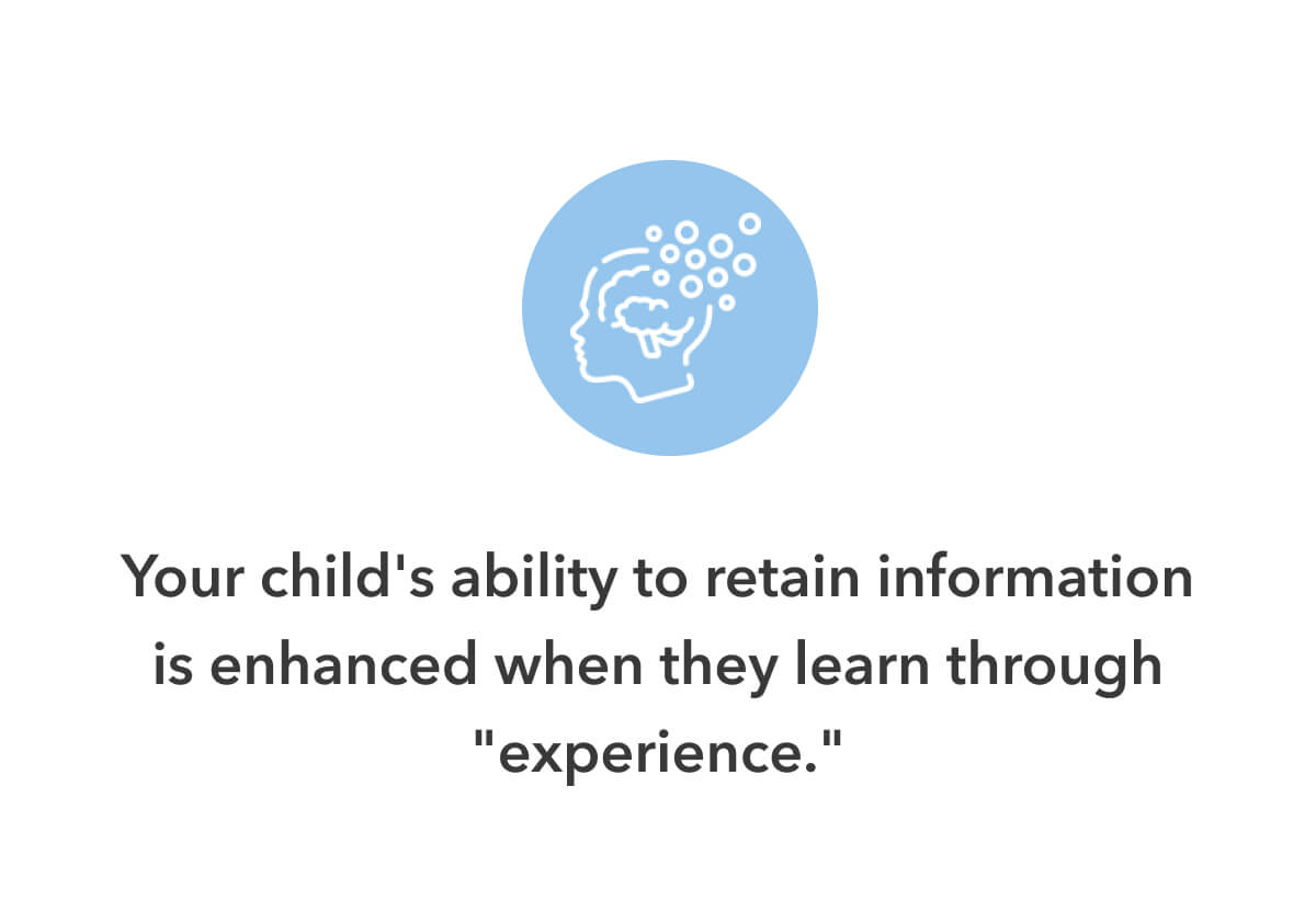 Your child's ability to retain information is enhanced when they learn through 